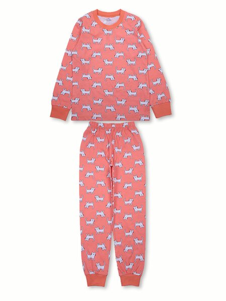 Пижама Девочкам Bonito Персиковый Котики (фото 1)