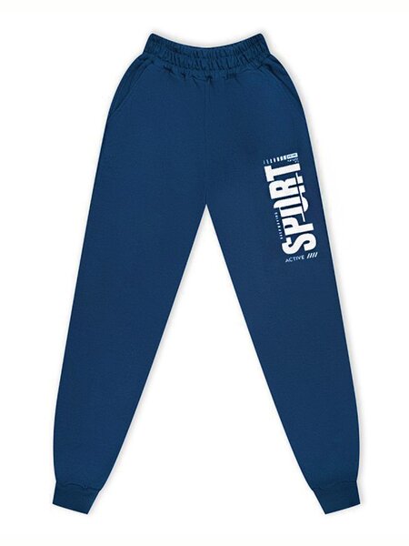 Брюки Мальчикам Россия Синий тёмный Надпись (фото 1)