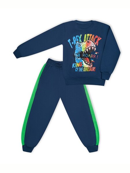 Костюм Мальчикам Россия Синий тёмный; Зелёный Динозавр (фото 1)