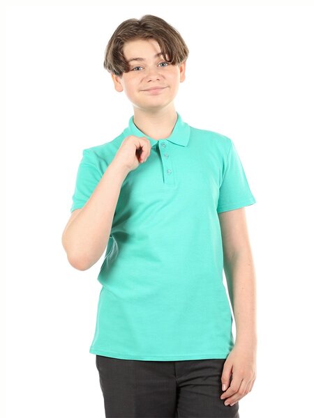 Поло Мальчикам N.o.a. Мятный Без рисунка (фото 1)