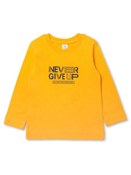 Лонгслив Мальчикам Bonito Горчичный Надпись (фото 1)