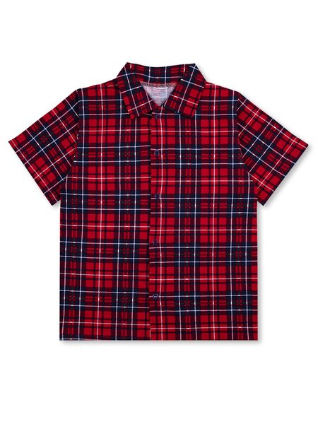 Рубашка Мальчикам Юлала Красный Клетка (фото 1)