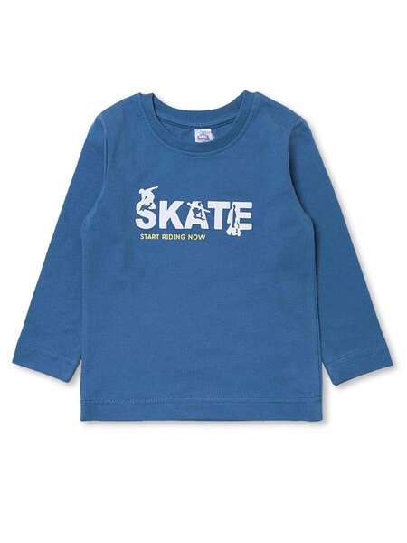 Лонгслив Мальчикам Bonito Серо-синий Надпись (фото 1)