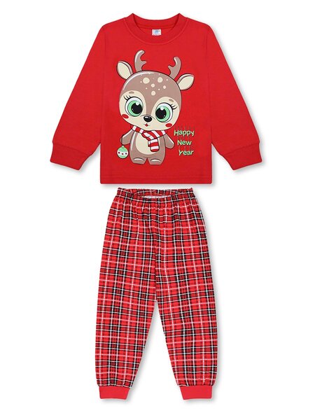 Пижама Мальчикам Bonito Красный Оленёнок (фото 1)