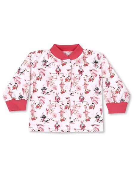 Кофточка Новорождённым Россия Белый; Коралловый Зверята (фото 1)