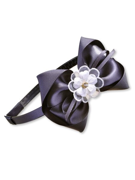 Ободок для волос Девочкам Baby`s joy Серый Бантик (фото 1)