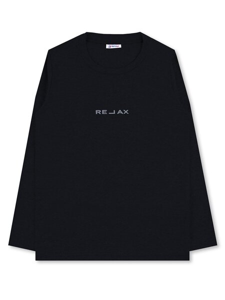 Лонгслив Мальчикам Юлала Чёрный Надпись (фото 1)