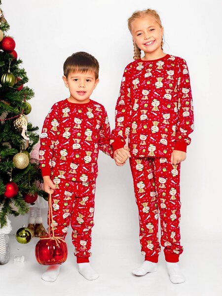 Пижама Девочкам Ивашка Красный Олени (фото 1)