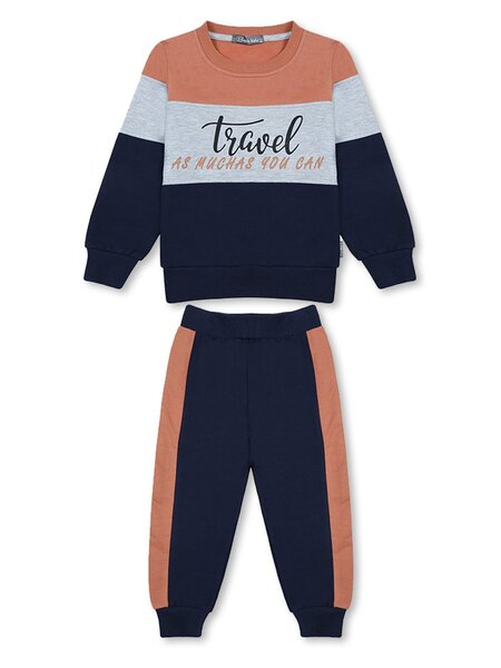 Костюм Мальчикам Bonito Коричневый; Чернильный Надпись (фото 1)