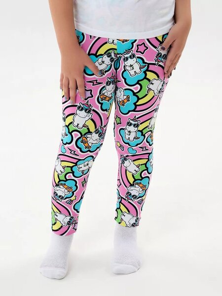 Лосины Девочкам Россия Розовый Единороги (фото 1)