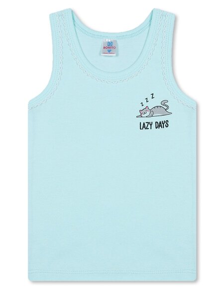 Майка Девочкам Bonito Мятный Котик (фото 1)