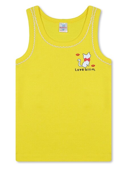 Майка Девочкам Bonito Жёлтый Кошка (фото 1)