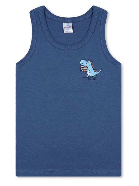 Майка Мальчикам Bonito Серо-синий Динозавр (фото 1)