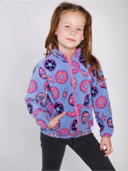 Толстовка Девочкам Россия Серо-синий; Розовый Сладости (фото 1)
