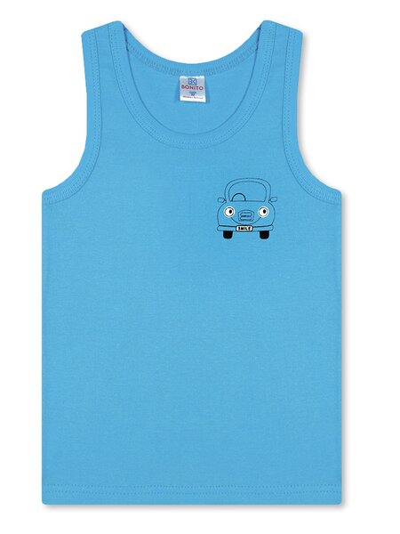 Майка Мальчикам Bonito Бирюзовый Машинка (фото 1)