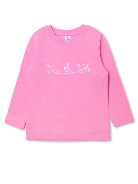 Лонгслив Девочкам Bonito Розовый Кошки (фото 1)
