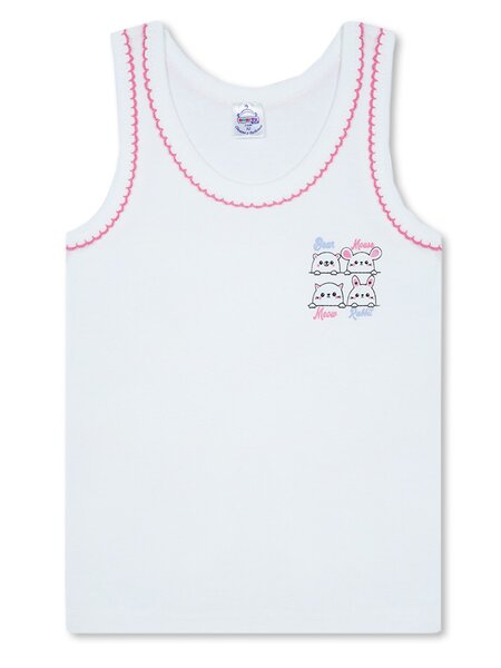 Майка Девочкам Bonito Молочный Зверята (фото 1)