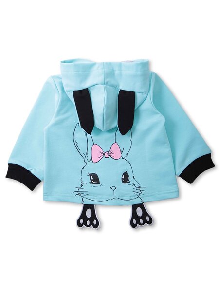 Толстовка Девочкам Bonito Мятный Зайка (фото 2)