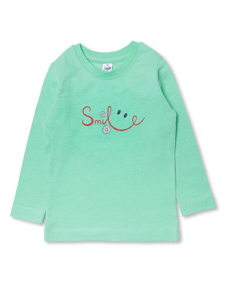 Лонгслив Девочкам Bonito Мятный Надпись (фото 1)