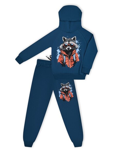 Костюм Мальчикам Россия Серо-синий Енот (фото 1)