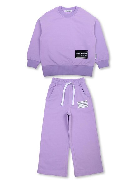 Костюм Девочкам Bonito Сиреневый Надписи (фото 1)
