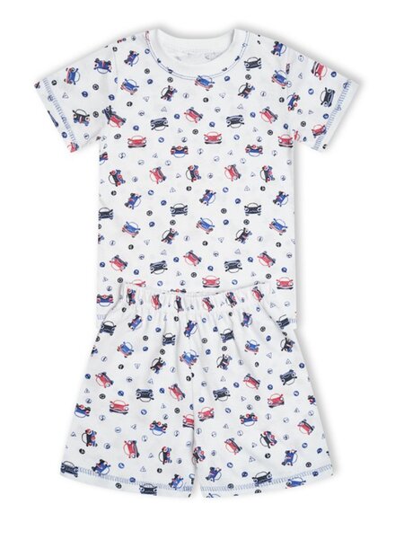 Пижама Мальчикам Россия Белый Машинки (фото 1)