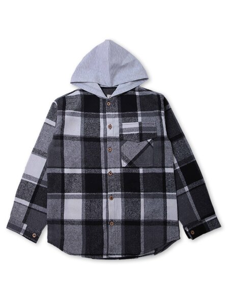 Рубашка Мальчикам Bonito Чёрный; Белый Клетка (фото 1)