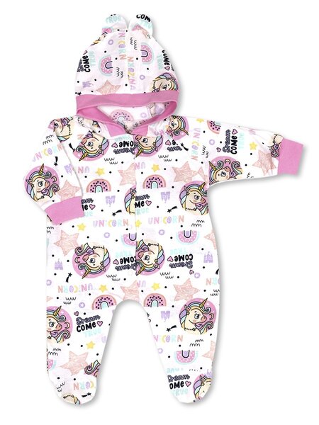 Комбинезон Новорождённым Россия Белый Единороги (фото 1)