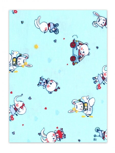 Пелёнка Новорождённым Россия Мятный Зверята (фото 1)