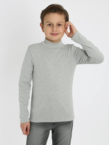 Водолазка Мальчикам Ивашка Серый меланж Без рисунка (фото 1)
