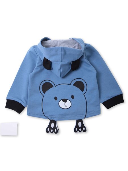 Толстовка Мальчикам Bonito Серо-синий Мишка (фото 2)