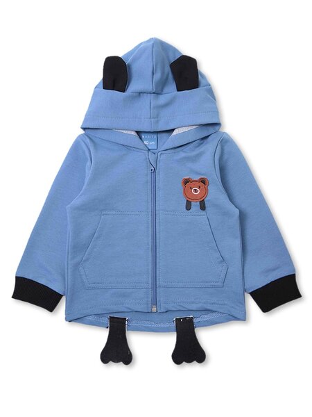 Толстовка Мальчикам Bonito Серо-синий Мишка (фото 1)