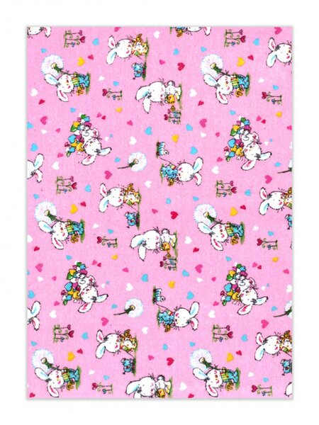 Пелёнка Новорождённым Россия Розовый Зайки (фото 1)