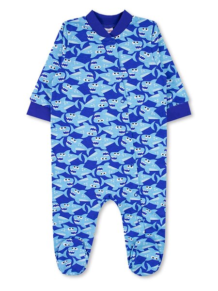 Комбинезон Новорождённым Юлала Ультрамарин Акулы (фото 1)