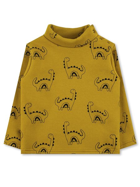 Водолазка Мальчикам Юлала Горчичный Динозаврики (фото 1)