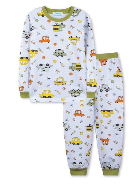 Пижама Мальчикам Takro Белый Машинки (фото 1)