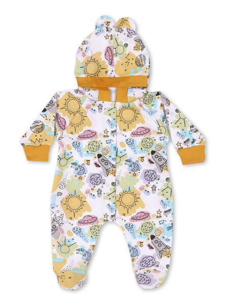 Комбинезон Новорождённым Россия Белый; Горчичный Космос (фото 1)