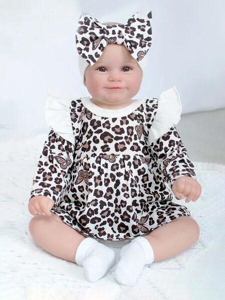 Комплект Новорождённым Россия Белый; Коричневый Леопард (фото 1)