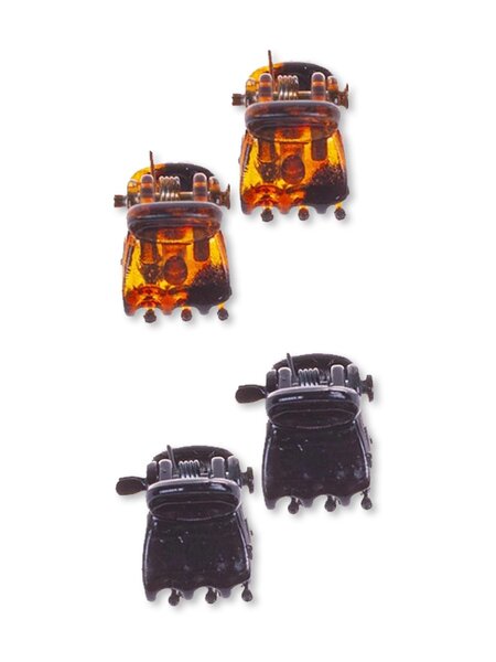 Набор крабиков, 12 шт. Девочкам Baby`s joy Чёрный; Коричневый Без рисунка (фото 1)