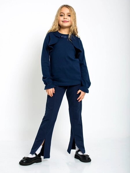 Брюки Девочкам Kip Чернильный Без рисунка (фото 1)