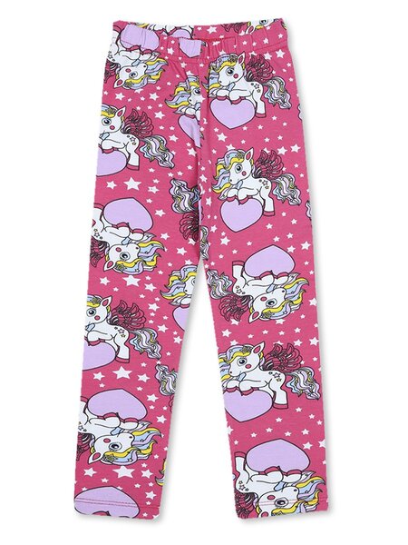 Лосины Девочкам Bonito Малиновый Единороги (фото 1)
