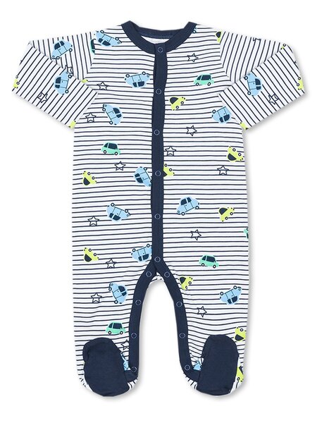 Комбинезон Новорождённым Армения Белый; Чернильный Машинки (фото 1)