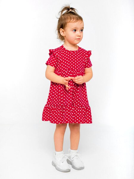 Платье Девочкам Ивашка Красный Горошек (фото 1)