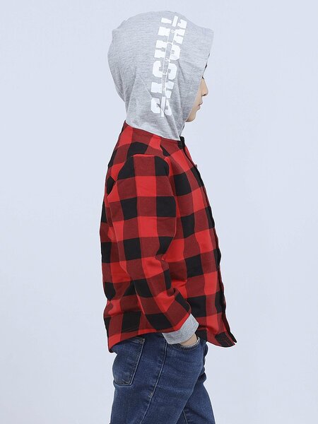 Рубашка Мальчикам Bonito Красный; Чёрный Клетка (фото 2)