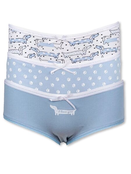 Набор трусиков Девочкам Армения Синий светлый; Белый Собачки (фото 1)