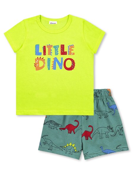 Комплект Мальчикам Юлала Салатовый; Хаки Динозаврики (фото 1)