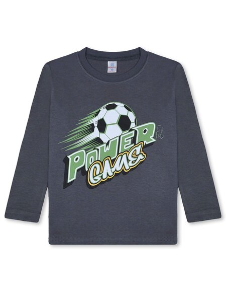 Лонгслив Мальчикам Bonito Серый тёмный Мяч (фото 1)