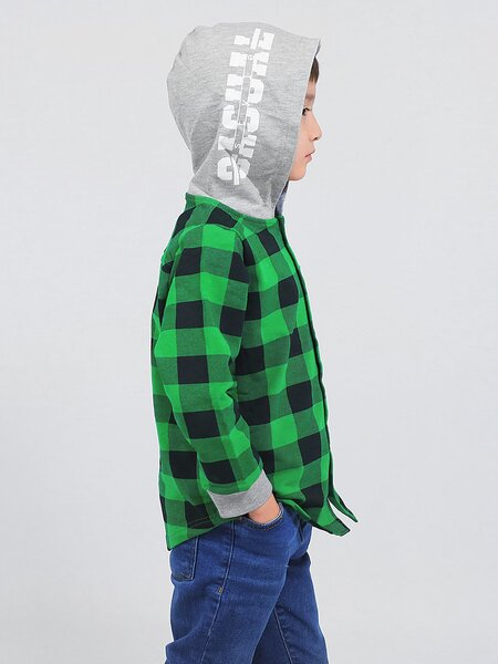 Рубашка Мальчикам Bonito Зелёный; Чёрный Клетка (фото 2)