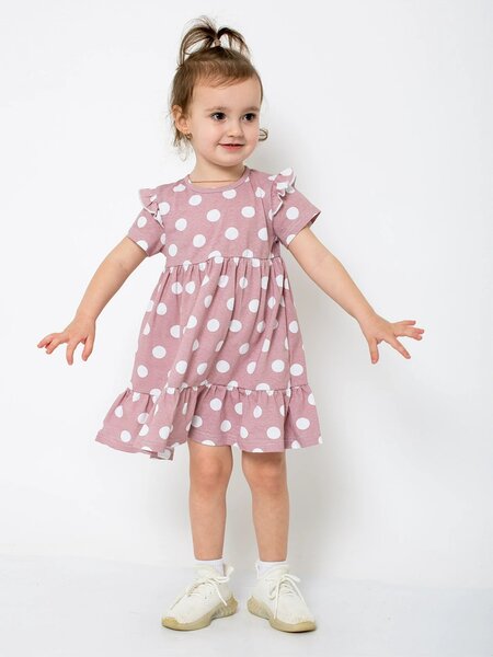 Платье Девочкам Ивашка Какао Горошек (фото 1)