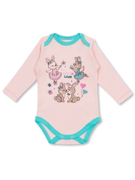 Боди Новорождённым Армения Розовый Зайки (фото 1)